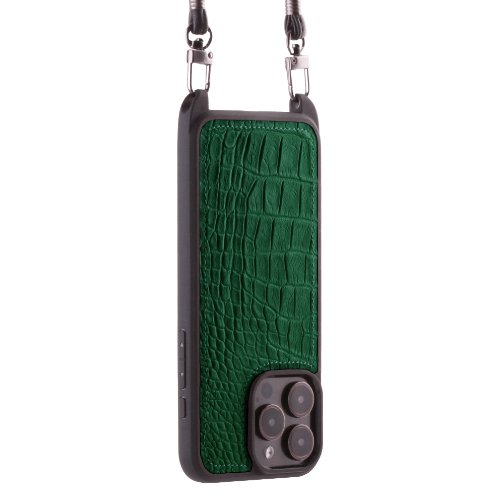 Iphone 15 Pro Max Case   Alligator Leather   Sling   Mint Green   No Metalware   Versailles   Tilt Iphone 15 Pro Max Case   Alligator Leather   Sling   Mint Green   No Metalware   Versailles   Tilt