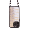 Iphone 15 Pro Max Case   Crocodylus Leather   Sling   Himalaya Gold   No Metalware   Versailles   Front