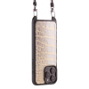 Iphone 15 Pro Max Case   Crocodylus Leather   Sling   Himalaya Gold   No Metalware   Versailles   Tilt