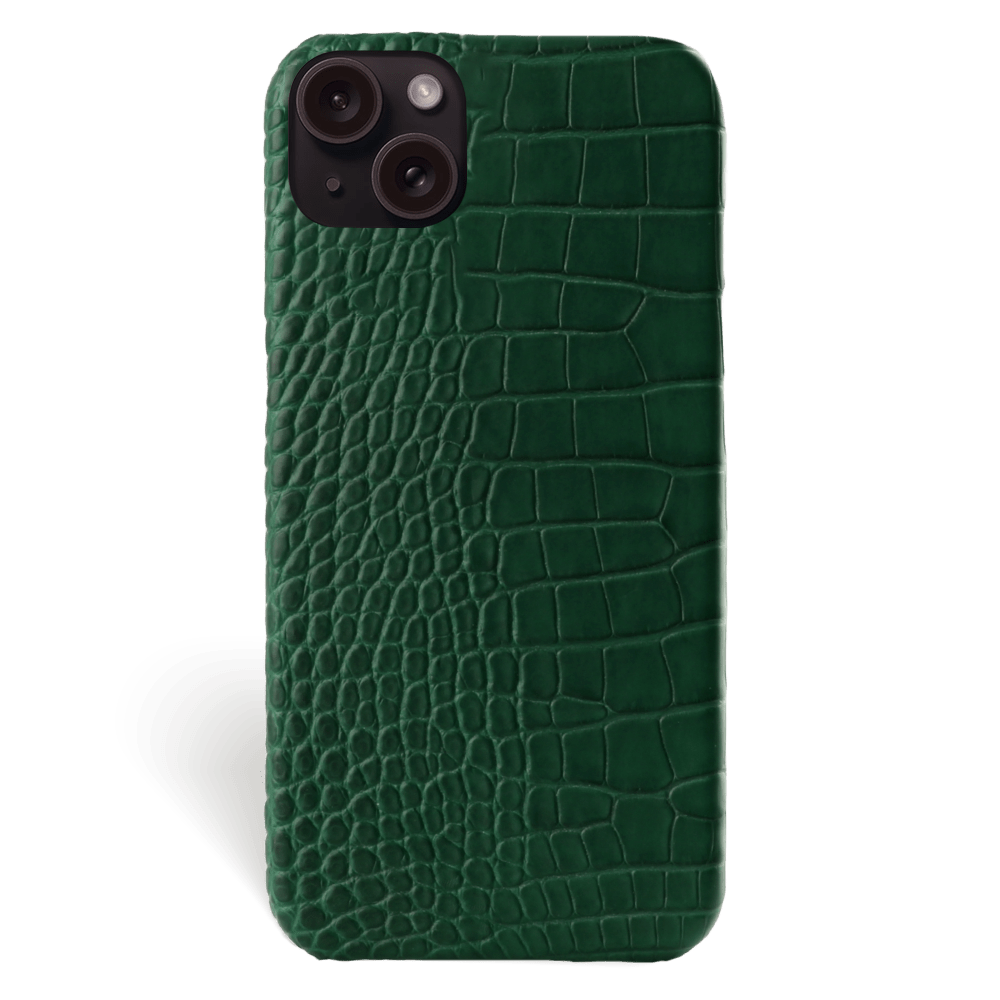 Iphone 15 Case   Alligator Leather   Signature   Mint Green   No Metalware   Versailles   Front Iphone 15 Case   Alligator Leather   Signature   Mint Green   No Metalware   Versailles   Front