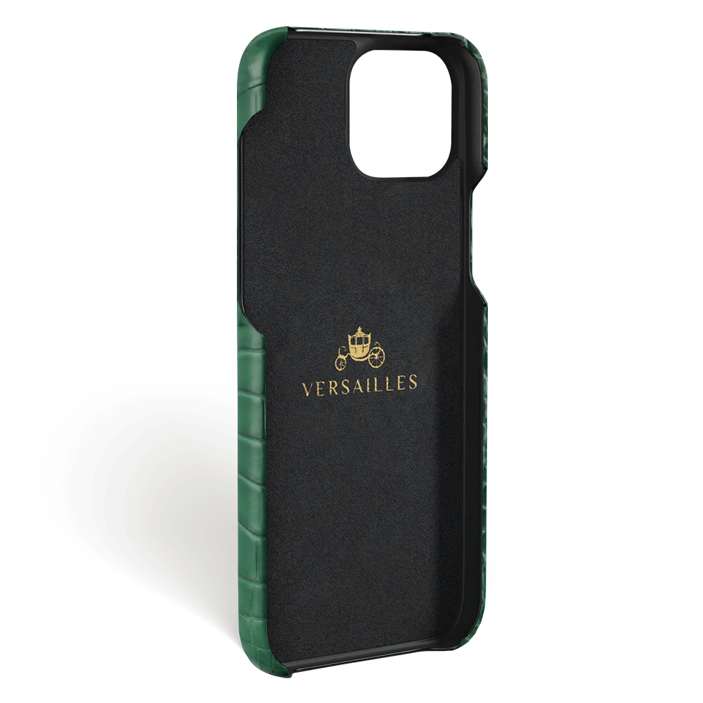 Iphone 15 Case   Alligator Leather   Signature   Mint Green   No Metalware   Versailles   Inside Iphone 15 Case   Alligator Leather   Signature   Mint Green   No Metalware   Versailles   Inside
