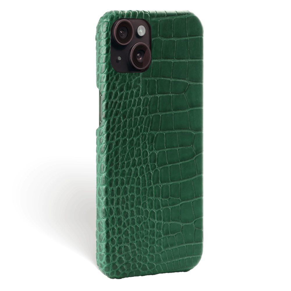 Iphone 15 Case   Alligator Leather   Signature   Mint Green   No Metalware   Versailles   Tilt Iphone 15 Case   Alligator Leather   Signature   Mint Green   No Metalware   Versailles   Tilt