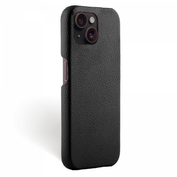 Iphone 15 Case   Calf Leather   Signature   Black   No Metalware   Versailles   Tilt