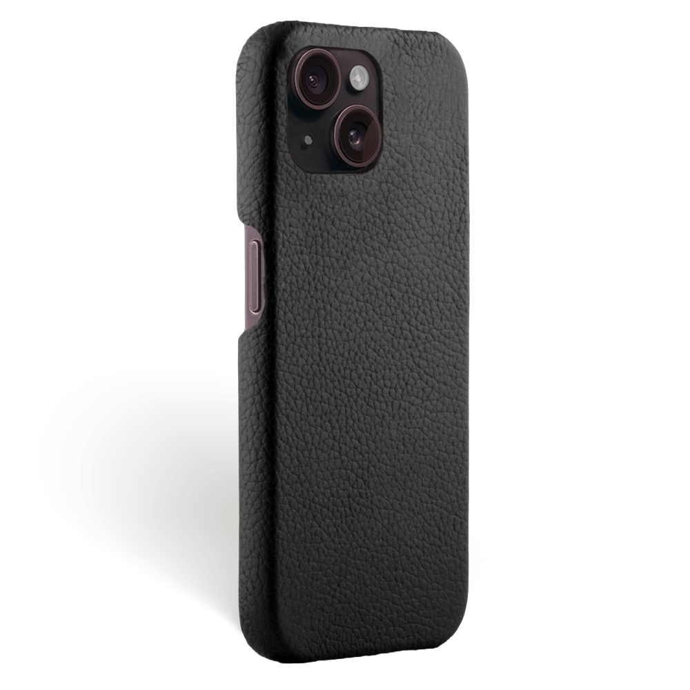 Iphone 15 Case   Calf Leather   Signature   Black   No Metalware   Versailles   Tilt Iphone 15 Case   Calf Leather   Signature   Black   No Metalware   Versailles   Tilt