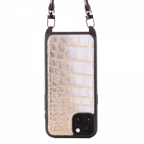 Iphone 15 Case   Himalaya Leather   Sling   Himalaya Gold   No Metalware   Versailles   Front