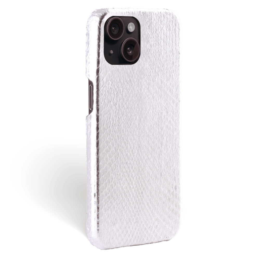 Iphone 15 Case   Phyton Leather   Signature   Silver   No Metalware   Versailles   Tilt Iphone 15 Case   Phyton Leather   Signature   Silver   No Metalware   Versailles   Tilt