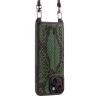 Iphone 15 Case   Python Leather   Sling   Forest Green   No Metalware   Versailles   Tilt