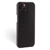 Iphone 15 Plus Case   Alligator Leather   Signature   Black   No Metalware   Versailles   Tilt