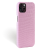 Iphone 15 Plus Case   Alligator Leather   Signature   Pink   No Metalware   Versailles   Tilt
