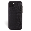 Iphone 15 Plus Case   Alligator Leather   Sport Case   Black   No Metalware   Versailles   Front