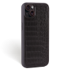 Iphone 15 Plus Case   Alligator Leather   Sport Case   Black   No Metalware   Versailles   Tilt