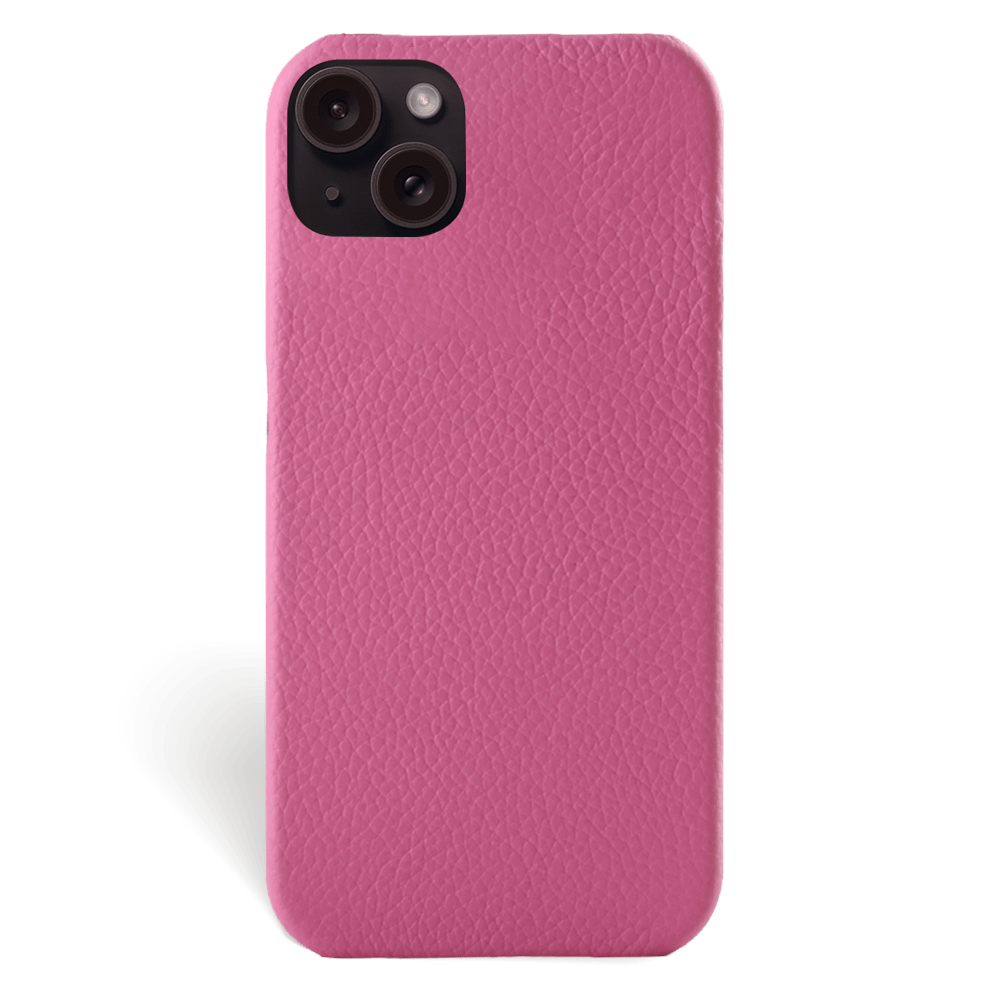 Iphone 15 Plus Case   Calf Leather   Signature   Fuchsia   No Metalware   Versailles   Front Iphone 15 Plus Case   Calf Leather   Signature   Fuchsia   No Metalware   Versailles   Front