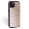 Iphone 15 Plus Case   Crocodylus Leather   Sport Case   Himalaya Gold   No Metalware   Versailles   Tilt