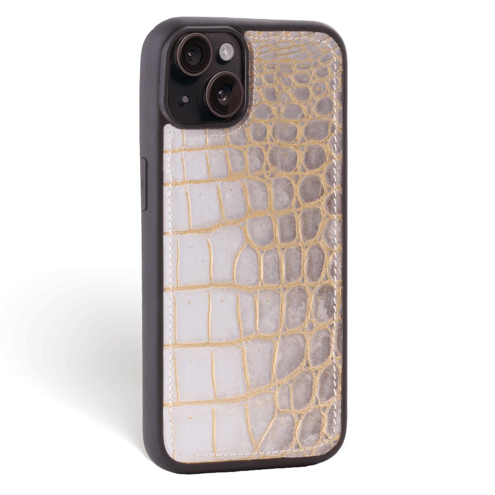 Iphone 15 Plus Case   Crocodylus Leather   Sport Case   Himalaya Gold   No Metalware   Versailles   Tilt Iphone 15 Plus Case   Crocodylus Leather   Sport Case   Himalaya Gold   No Metalware   Versailles   Tilt
