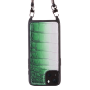 Iphone 15 Plus Case   Himalaya Leather   Sling   Himalaya Green   No Metalware   Versailles   Front