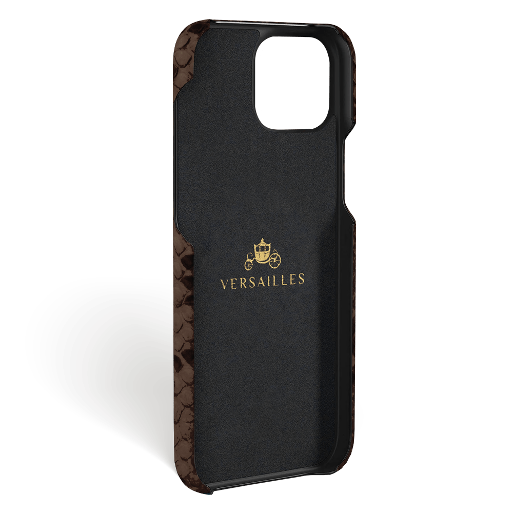 Iphone 15 Plus Case   Phyton Leather   Signature   Moka Brown   No Metalware   Versailles   Inside Iphone 15 Plus Case   Phyton Leather   Signature   Moka Brown   No Metalware   Versailles   Inside