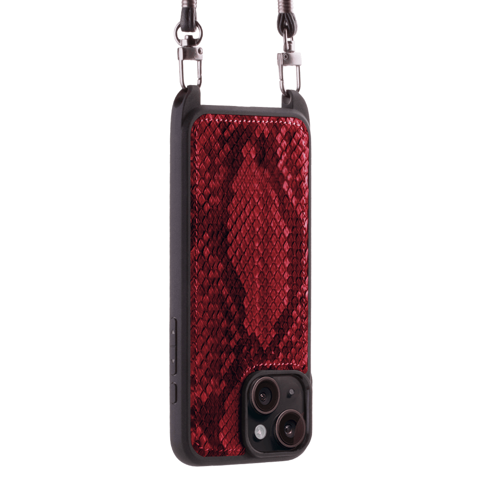 Iphone 15 Plus Case   Python Leather   Sling   Red Devil   No Metalware   Versailles   Tilt Iphone 15 Plus Case   Python Leather   Sling   Red Devil   No Metalware   Versailles   Tilt