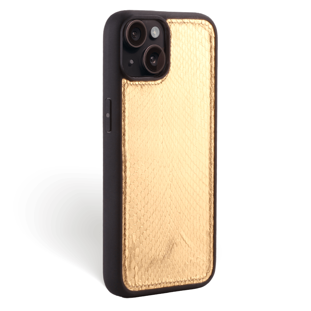 Iphone 15 Plus Case   Python Leather   Sport Case   Gold   No Metalware   Versailles   Tilt Iphone 15 Plus Case   Python Leather   Sport Case   Gold   No Metalware   Versailles   Tilt