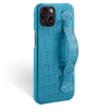 Iphone 15 Plus Case   Full Color   Alligator Leather   Handle Case   Full Color   Curacao Blue   Versailles   Tilt