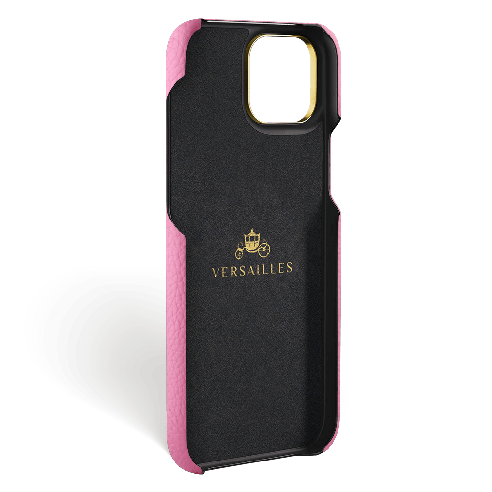 Iphone 15 Pro Case   Calf Leather   Premium   Fuchsia   Gold Metalware   Versailles   Inside Iphone 15 Pro Case   Calf Leather   Premium   Fuchsia   Gold Metalware   Versailles   Inside