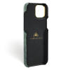 Iphone 15 Pro Case   Crocodylus Leather   Premium   Himalaya Green   Gold Metalware   Versailles   Inside