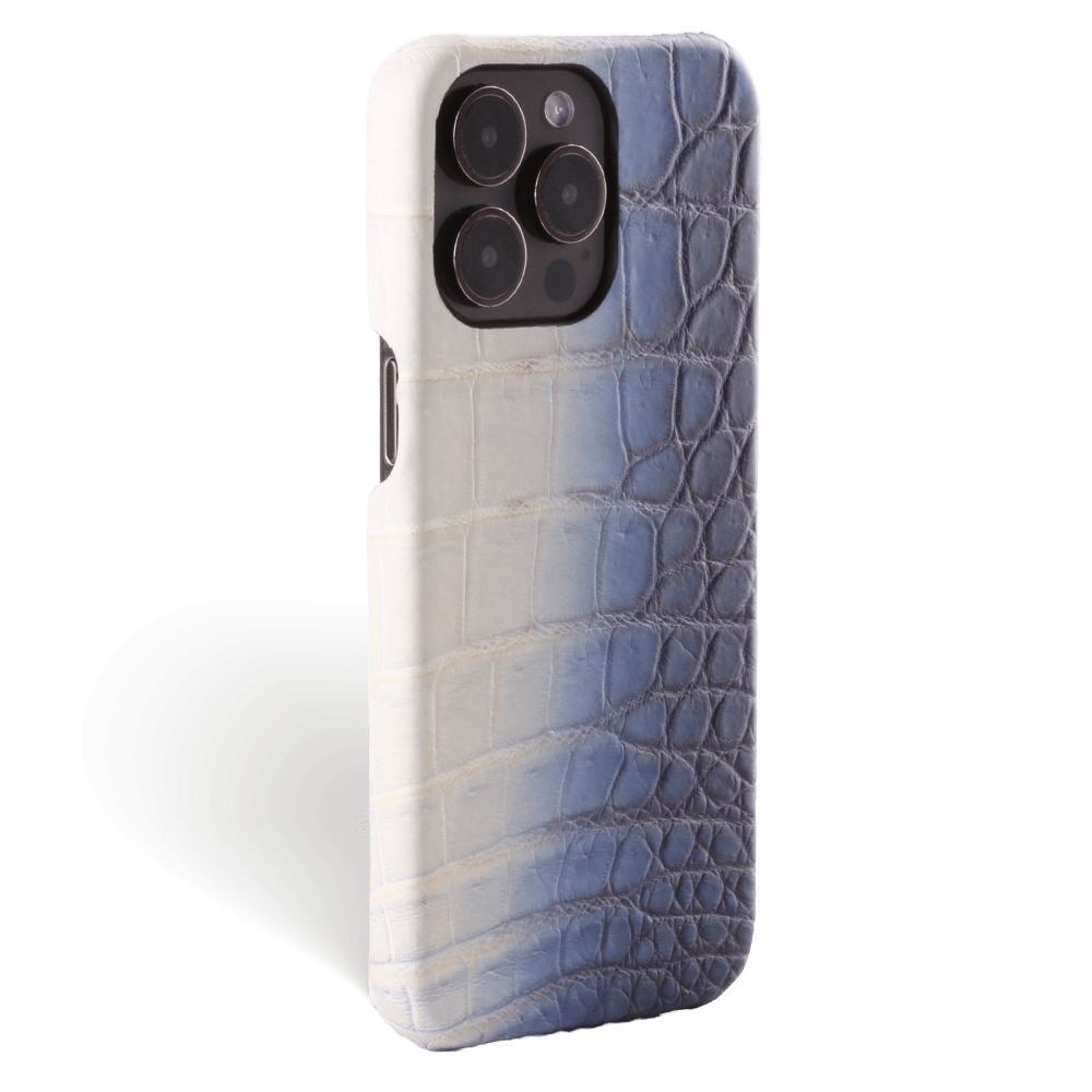 Iphone 15 Pro Case   Crocodylus Leather   Signature   Himalaya Navy Blue   No Metalware   Versailles   Tilt Iphone 15 Pro Case   Crocodylus Leather   Signature   Himalaya Navy Blue   No Metalware   Versailles   Tilt