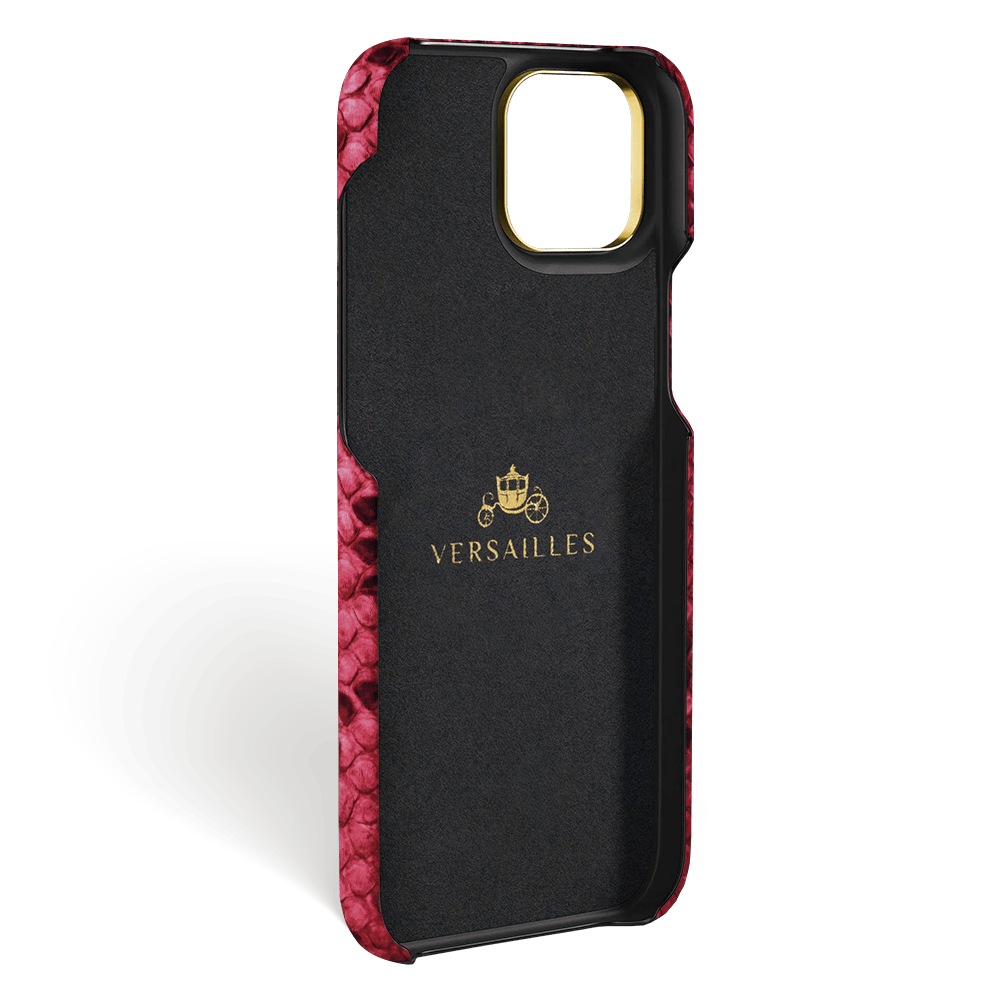 Iphone 15 Pro Case   Phyton Leather   Premium   Red Devil   Gold Metalware   Versailles   Inside Iphone 15 Pro Case   Phyton Leather   Premium   Red Devil   Gold Metalware   Versailles   Inside