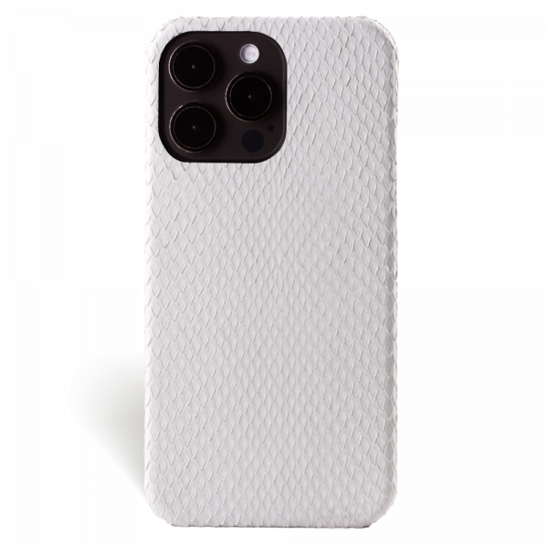 Iphone 15 Pro Case   Phyton Leather   Signature   Snow White   No Metalware   Versailles   Front