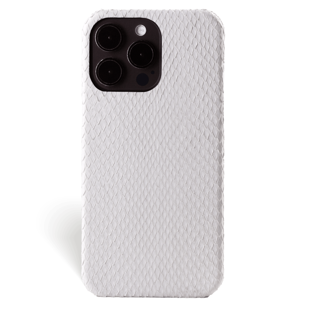 Iphone 15 Pro Case   Phyton Leather   Signature   Snow White   No Metalware   Versailles   Front Iphone 15 Pro Case   Phyton Leather   Signature   Snow White   No Metalware   Versailles   Front