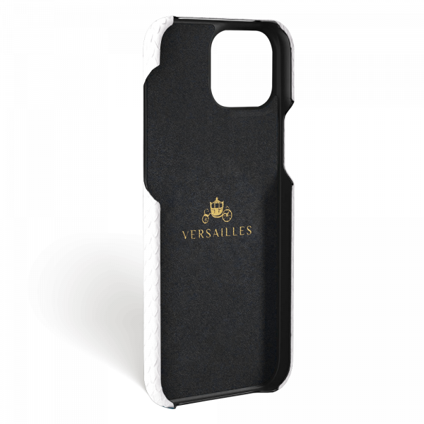 Iphone 15 Pro Case   Phyton Leather   Signature   Snow White   No Metalware   Versailles   Inside