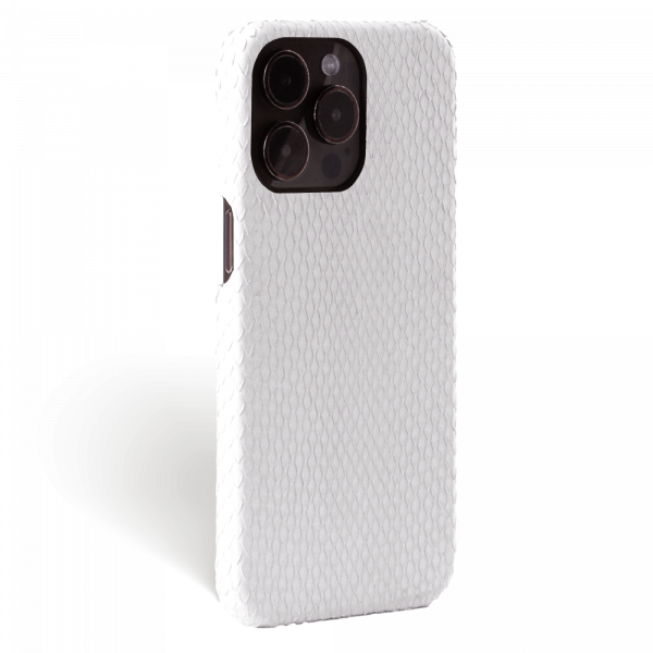 Iphone 15 Pro Case   Phyton Leather   Signature   Snow White   No Metalware   Versailles   Tilt