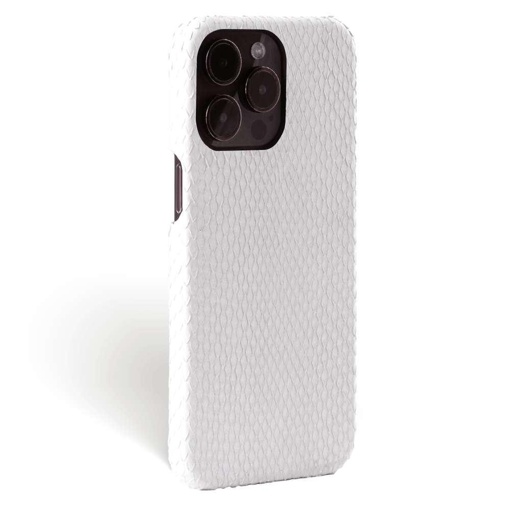 Iphone 15 Pro Case   Phyton Leather   Signature   Snow White   No Metalware   Versailles   Tilt Iphone 15 Pro Case   Phyton Leather   Signature   Snow White   No Metalware   Versailles   Tilt