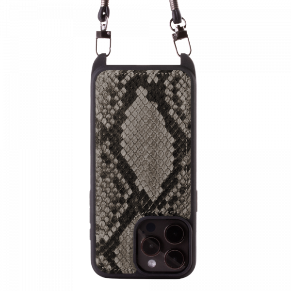 Iphone 15 Pro Case   Python Leather   Sling   Himalaya   No Metalware   Versailles   Front