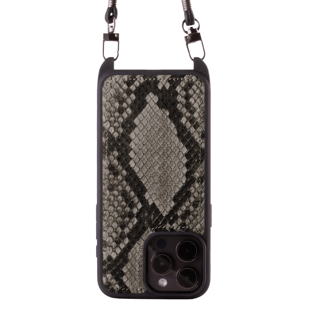 Iphone 15 Pro Case   Python Leather   Sling   Himalaya   No Metalware   Versailles   Front Iphone 15 Pro Case   Python Leather   Sling   Himalaya   No Metalware   Versailles   Front