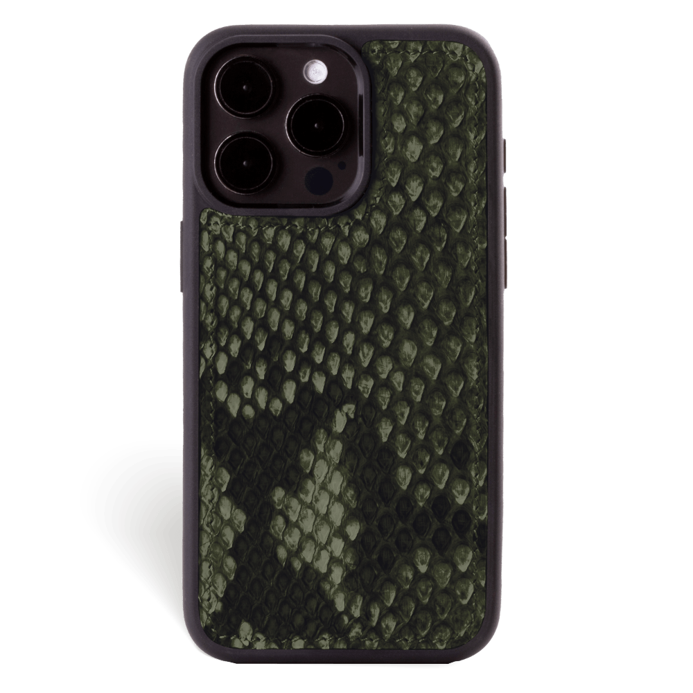 Iphone 15 Pro Case   Python Leather   Sport Case   Camouflage Green   No Metalware   Versailles   Front Iphone 15 Pro Case   Python Leather   Sport Case   Camouflage Green   No Metalware   Versailles   Front