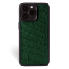 Iphone 15 Pro Max Case   Alligator Leather   Sport Case   Mint Green   No Metalware   Versailles   Front
