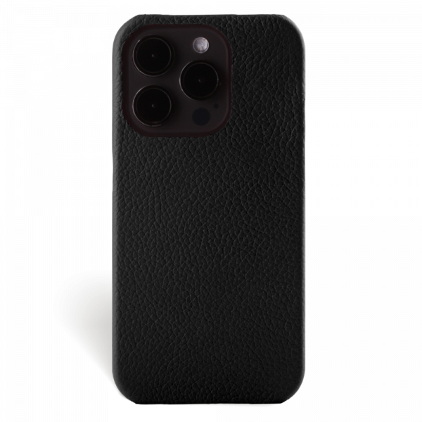 Iphone 15 Pro Max Case   Calf Leather   Signature   Black   No Metalware   Versailles   Front