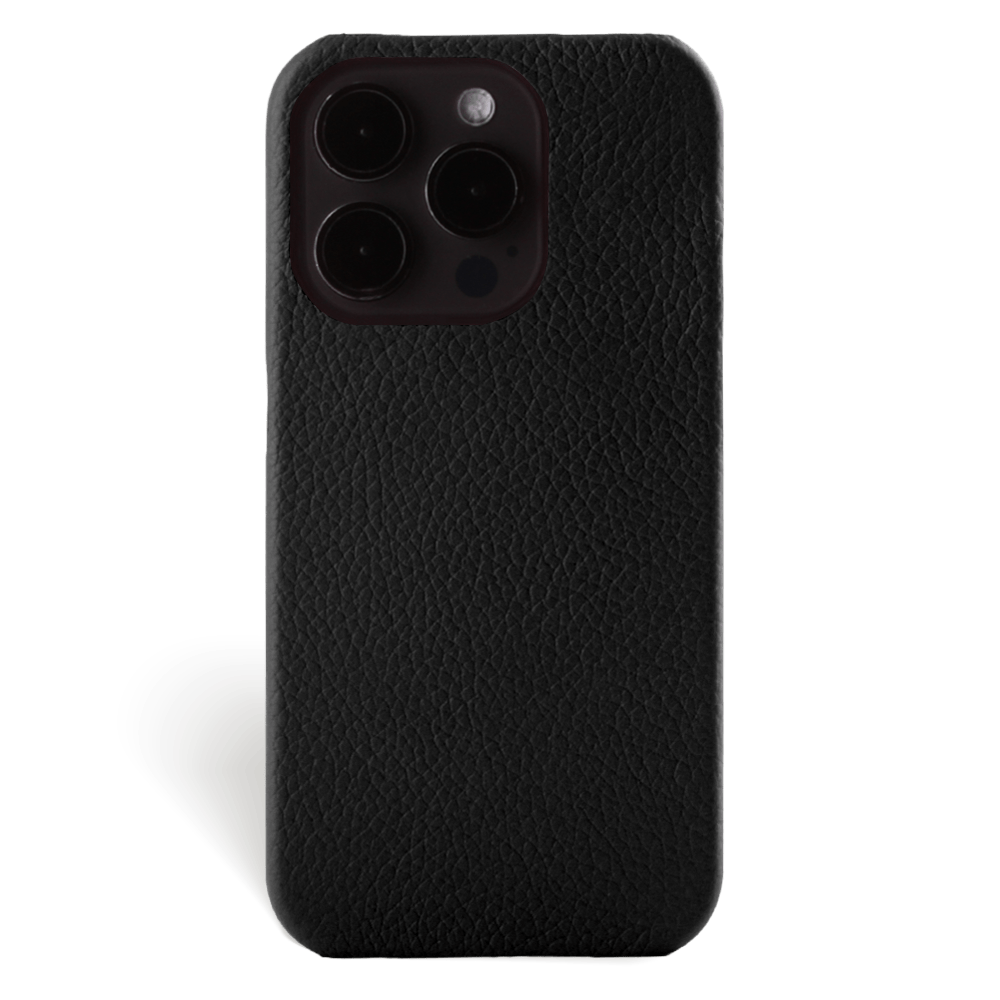 Iphone 15 Pro Max Case   Calf Leather   Signature   Black   No Metalware   Versailles   Front Iphone 15 Pro Max Case   Calf Leather   Signature   Black   No Metalware   Versailles   Front