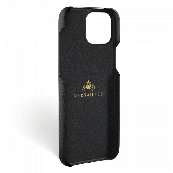 Iphone 15 Pro Max Case   Calf Leather   Signature   Black   No Metalware   Versailles   Inside