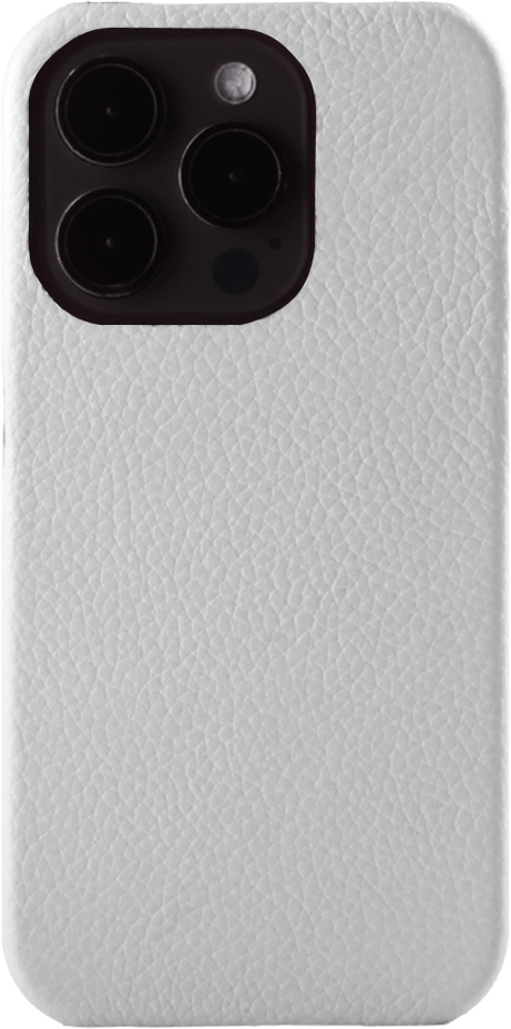 Iphone 15 Pro Max Case   Calf Leather   Signature   White   No Metalware   Versailles   Front