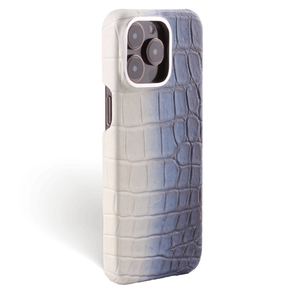 Iphone 15 Pro Max Case   Crocodylus Leather   Premium   Himalaya Navy Blue   Steel Metalware   Versailles   Tilt Iphone 15 Pro Max Case   Crocodylus Leather   Premium   Himalaya Navy Blue   Steel Metalware   Versailles   Tilt