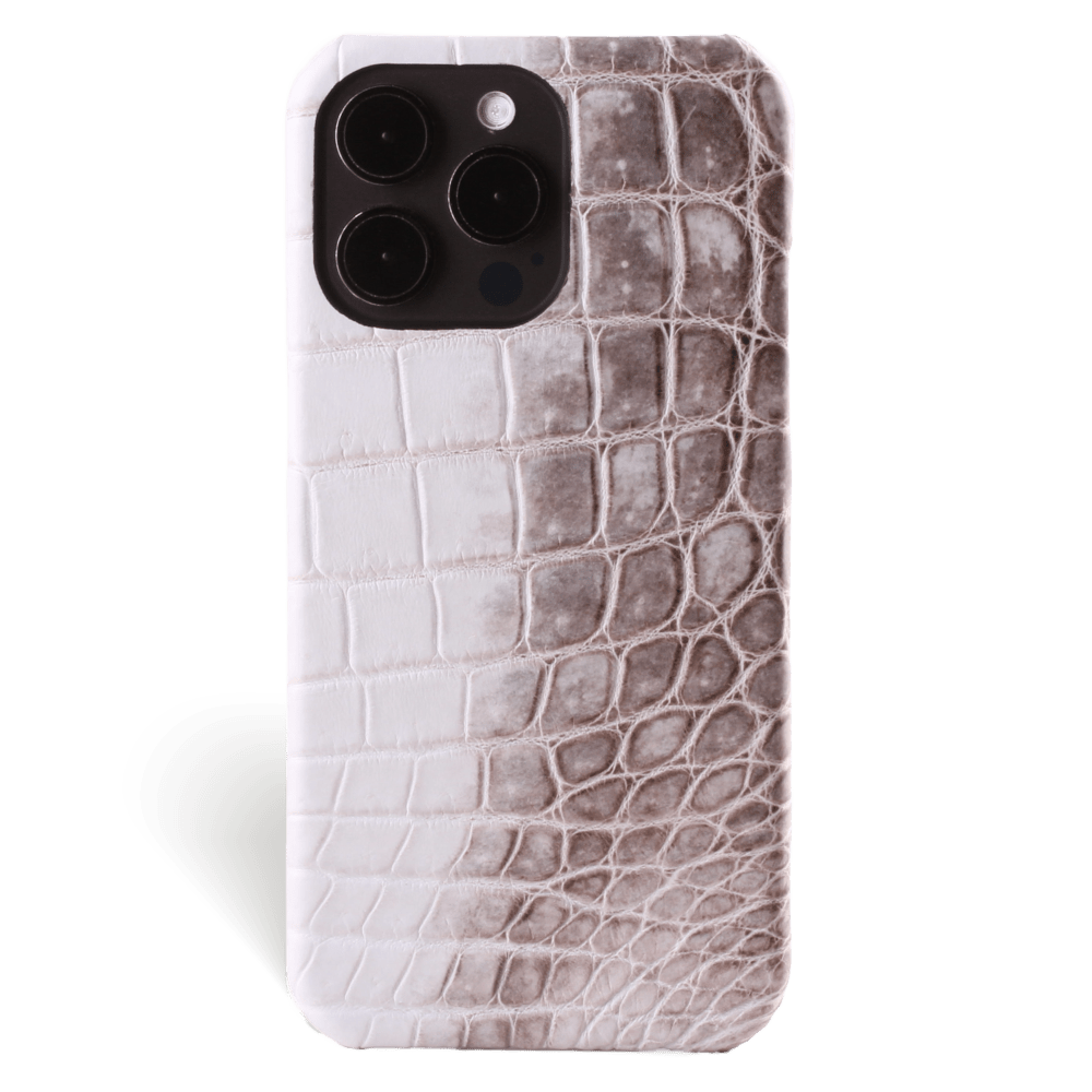 Iphone 15 Pro Max Case   Crocodylus Leather   Signature   Himalaya Dark   No Metalware   Versailles   Front Iphone 15 Pro Max Case   Crocodylus Leather   Signature   Himalaya Dark   No Metalware   Versailles   Front