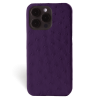 Iphone 15 Pro Max Case   Ostrich Leather   Signature   Purple   No Metalware   Versailles   Front
