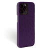 Iphone 15 Pro Max Case   Ostrich Leather   Signature   Purple   No Metalware   Versailles   Tilt