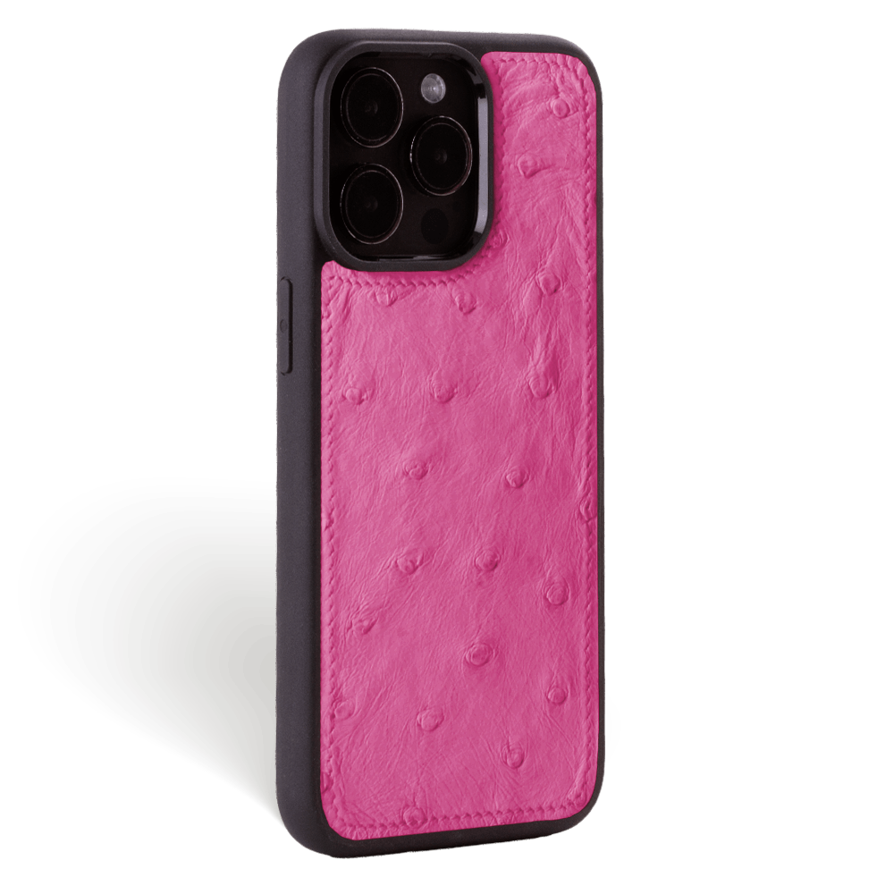 Iphone 15 Pro Max Case   Ostrich Leather   Sport Case   Fuchsia   No Metalware   Versailles   Tilt Iphone 15 Pro Max Case   Ostrich Leather   Sport Case   Fuchsia   No Metalware   Versailles   Tilt