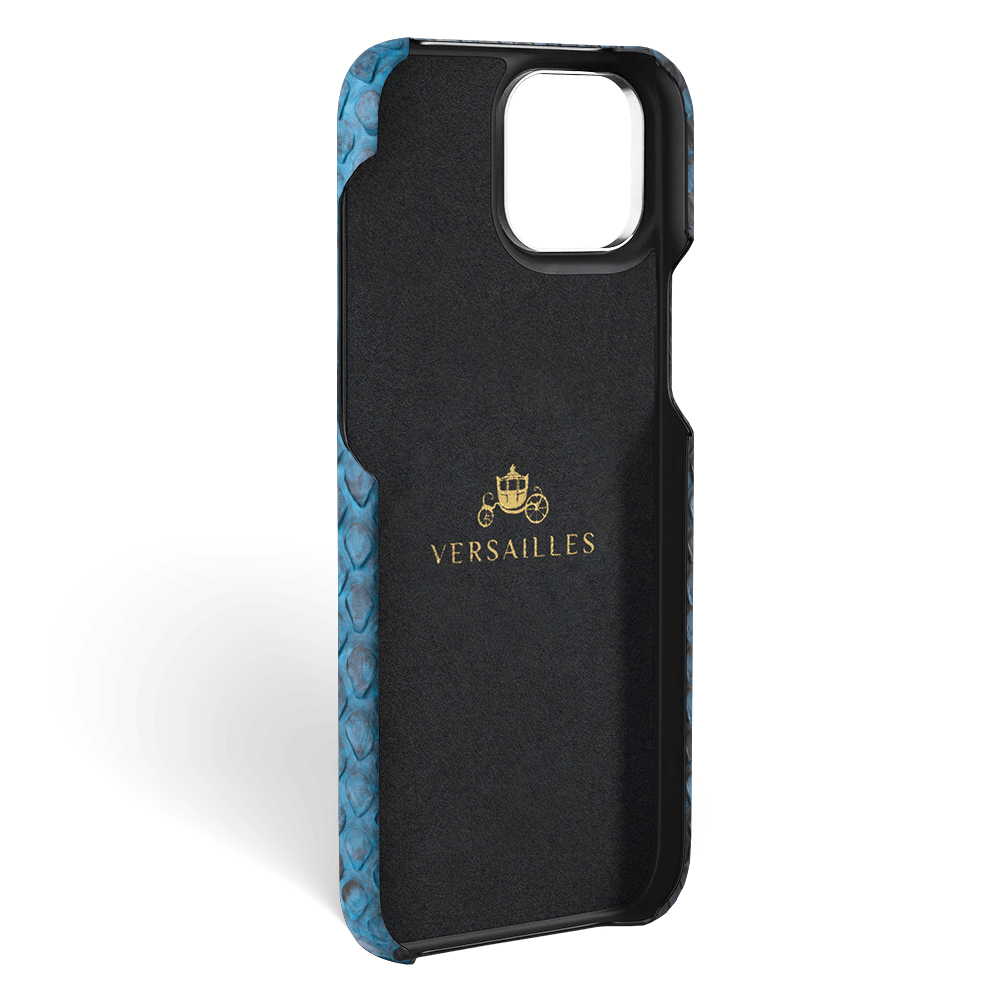 Iphone 15 Pro Max Case   Phyton Leather   Premium   Lagoon Blue   Steel Metalware   Versailles   Inside Iphone 15 Pro Max Case   Phyton Leather   Premium   Lagoon Blue   Steel Metalware   Versailles   Inside