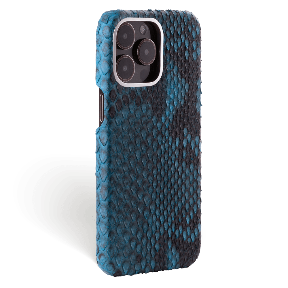 Iphone 15 Pro Max Case   Phyton Leather   Premium   Lagoon Blue   Steel Metalware   Versailles   Tilt Iphone 15 Pro Max Case   Phyton Leather   Premium   Lagoon Blue   Steel Metalware   Versailles   Tilt