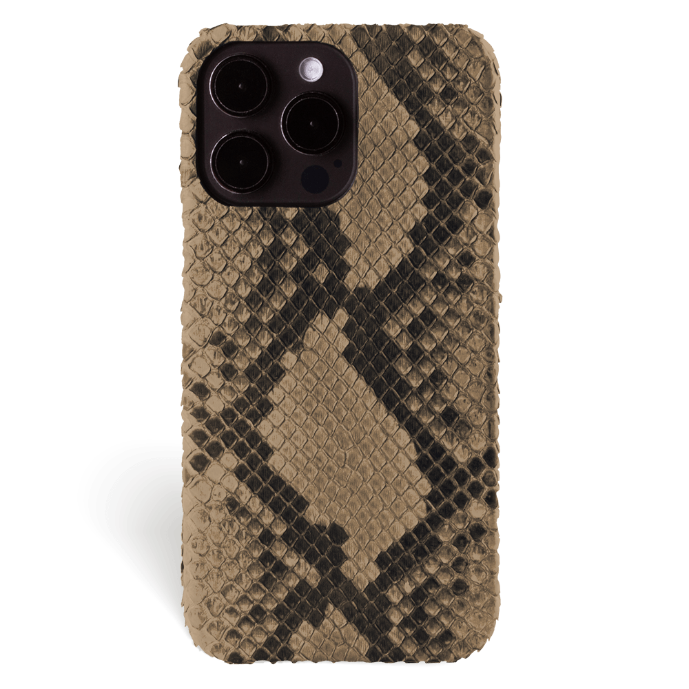Iphone 15 Pro Max Case   Phyton Leather   Signature   Savannah   No Metalware   Versailles   Front Iphone 15 Pro Max Case   Phyton Leather   Signature   Savannah   No Metalware   Versailles   Front