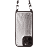 Iphone 15 Pro Max Case   Python Leather   Sling   Silver   No Metalware   Versailles   Front