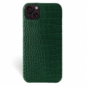 Iphone 15 Case   Alligator Leather   Signature   Mint Green   No Metalware   Versailles   Front